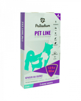 картинка Краплі PET LINE №1 для собак (імідаклоприд + перметрин)
