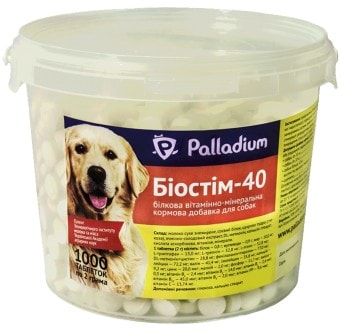картинка Біостим-40, білкова мінерально-вітамінна добавка для собак.