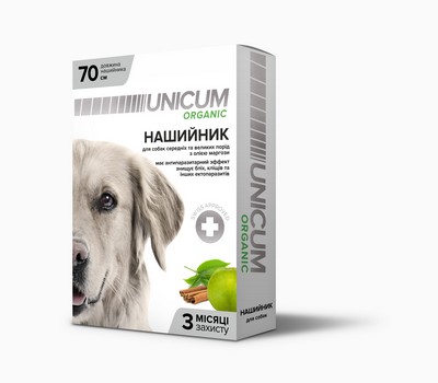 картинка Нашийник UNICUM ORGANIC від бліх і кліщів для собак