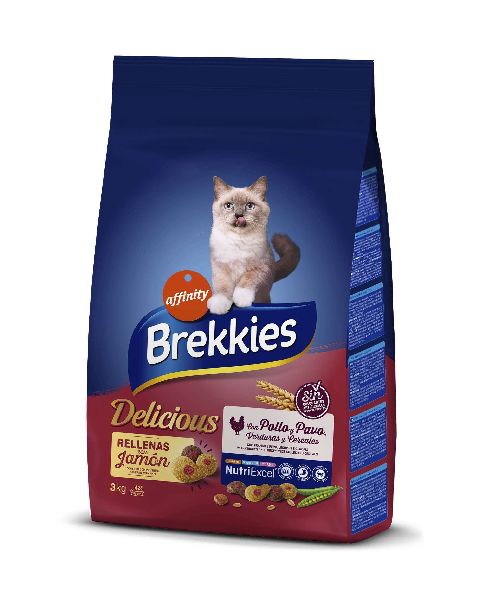 картинка Brekkies Cat Delice Meat для дорослих котів з куркою